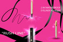 2 in 1 Black Liquid Magic Eyeliner Glue | Extra Strong Hold for Regular False Lashes | Cruelty Free | Waterproof, Long-Lasting Liquid Gel Works without the Need for Magnets or Glue | by Rush Line Rush Line
