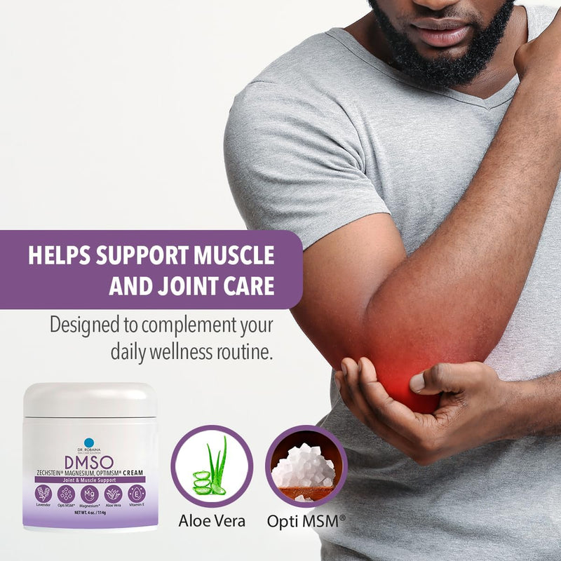 Dr. Robaina Lavender DMSO Cream - 99.9% Pure Pharmaceutical Grade | Skin Nourishing Formula with Zechstein Magnesium, Arnica, Aloe Vera, Vitamin E - 4 oz | Made in USA Infinity Warehouse