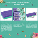 Maccibelle Salon Foot Pumice and Scrubber for Feet and Heels Callus and Dead Skins, Safely and Easily Eliminate Callus and Rough Heels (Pack of 4) Maccibelle