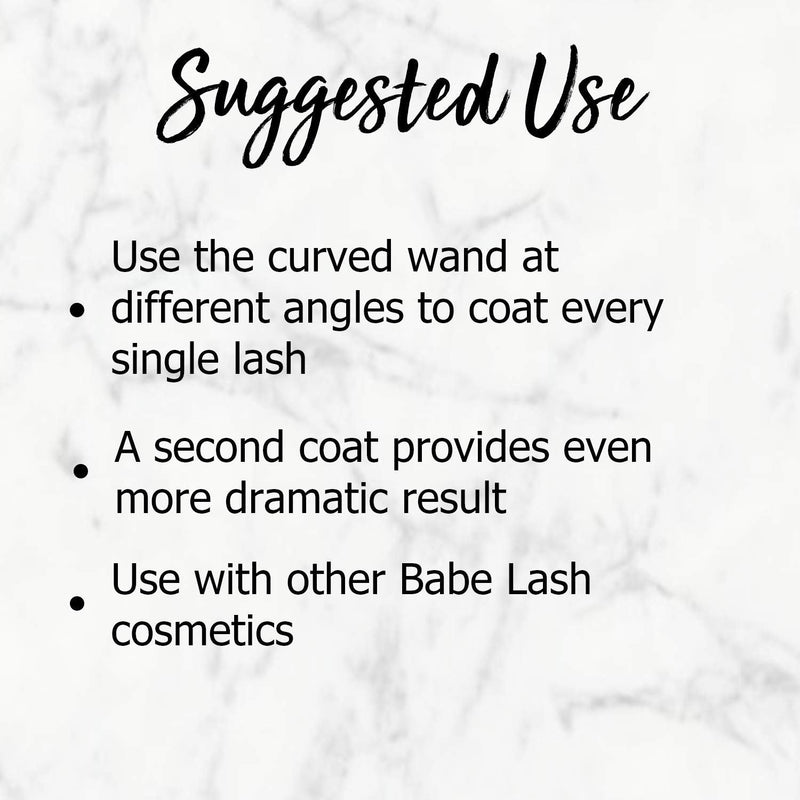 Babe Lash Enriching Mascara - Smudge Proof, Long Lasting & No Clump Formula Infused with Peptides & Herbal Extracts, Defining and Moisturizing, Black Babe Lash