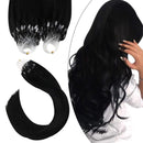 Ugeat Micro Ring Hair Extensions Human Hair 14inch Micro Beads Remy Hair Extensions 1g/Strand 50Gram
