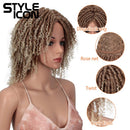 Style Icon 6" Short Dreadlock Wig Twist Wigs for Black Women Short Curly Synthetic Wigs (6", T27/613) Style Icon Store
