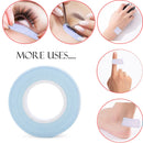 6 Rolls Eyelash Tape, JASSINS Adhesive Fabric Eyelash Tapes, Adhesive Breathable Micropore Fabric Tape for Eyelash Extension Supply,9 m/10 yard Each Roll (Blue) JASSINS