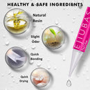 Nail Tips And Glue Acrylic Nails - Ejiubas Press On Nails Set 500PCS Coffin Nail Tips Natural Half Cover False Nails Set 4PCS Nail Glues 1PC Nail File With Case Ejiubas