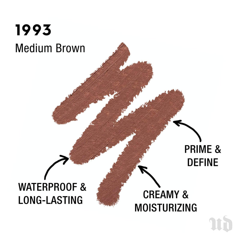 Urban Decay 24/7 Glide-On Lip Pencil, 1993 - Medium Brown - Long-Lasting, Waterproof Lip Liner - Prevents Feathering - Moisturizing Vitamin E, Jojoba Oil & Cottonseed Oil URBAN DECAY