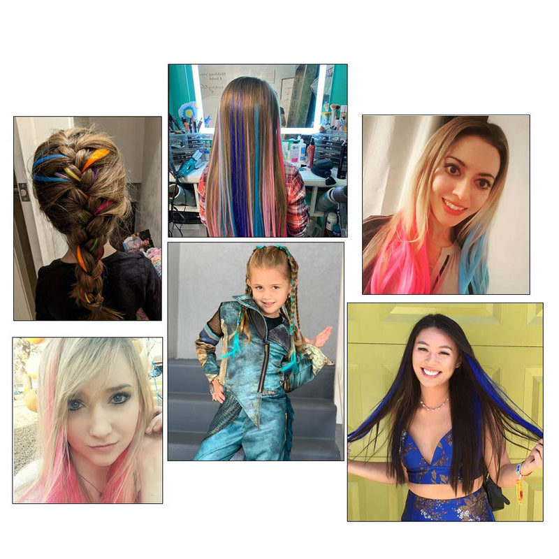 Winsky Pink Hair Extensions Clip in Human Hair - Clip on Colored Girls Hair Extensions Women Beauty 5 Pieces/Set (18inch,Pink) Winsky Store