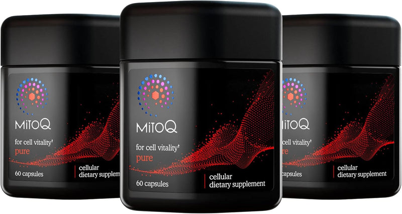MitoQ Pure Advanced Mitochondria Supplement Superior Bioavailability to CoQ10 | Reduces Free Radical Damage for Healthy Aging, Metabolism, Heart Health, Energy, Strength & Mobility Infinity Warehouse