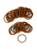 Heliums Small Copper Hair Elastics, 2mm Mini 1 Inch Hair Ties for Redheads, Kids, Braids and Fine Hair - 48 Count (Copper Dark Orange) Heliums