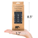 Nail Files 100 180 Grit for Gel Acrylic Poly Extension Nails Double Sided Coarse Black Washable Professional Set Manicure Tools (12 PACK) by JPACO JPACO