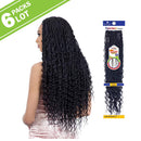 6 PACKS/LOT FreeTress Synthetic Hair Crochet Braids Boho Hippie Braid 22" (GREY) FREETRESS Braids