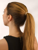 Heliums Sandy Blonde Skinny Seamless 6mm Medium Hold Soft Nylon Fabric Rolled Ponytail Holders - 18 Hair Ties Heliums Store