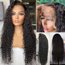 VRBest Hair Deep Wave Human Hair Lace Front Wigs 13x4 Brazilian Virgin Human Hair Wigs Pre-Plucked 150% Density 100% Unprocessed Deep Curly Wig Natural Color for Black Women(20 Inch) VRBest Store
