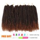 7 Pack 14 Inch Passion Twist Hair Water Wave Synthetic Crochet Braids for Passion Twist Braiding Hair Goddess Locs Bohemian Curl Hair Extensions (7Packs, 14Inch, T30