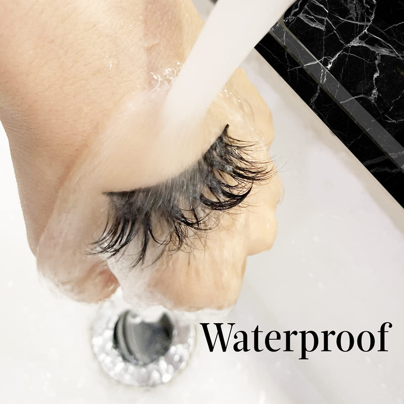 Eyelash Glue Strong Hold Lash Glue Latex-Free Waterproof False Eyelash Glue Safe Suitable for Sensitive Eyes Eyes Lash Adhesive (Black+Clear) CMNRO