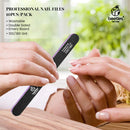 Beetles 10 PCS Professional Nail File Set, Double Sided Emery Board 100/180 Grit Nail Files Manicure Tools Kit for Home and Salon Use ,Acrylic False Nails beetles Gel Polish