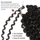 Toyotress Passion Twist Hair - 24 Inch 7packs Natural Black Water Wave Crochet Braids Synthetic Braiding Hair Extensions (24 Inch 7Packs, 1B) ToyoTress Store