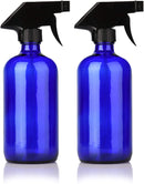 Chef's Star 16 Oz Glass Spray Bottles for Cleaning Solutions, Hair Spray, Plant Spray, Essential Oil or Alcohol Spray Bottle, Pack of 2, Blue Chef's Star Store