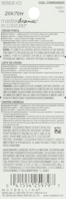 Maybelline New York Eye Studio Master Drama Cream Pencil Liner, Coal Commander 425, 1 Count Maybelline New York