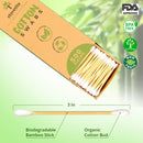 Storetite Organics, Biodegradable Bamboo Cotton Swabs - Buds for Ear Cleaning, Makeup, Pet Care, First Aid, Art & Crafts, Safe & Sustainable Alternative, Paper Packaging 500pcs Storetite Organics