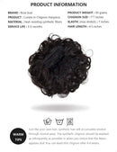 ROSEBUD Chignon Hairpiece Curly Bun Extensions Scrunchie Updo Hair Pieces Synthetic Combs in Messy Bun Hair Piece for Women Rose bud
