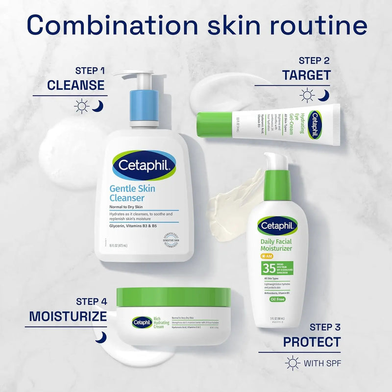Cetaphil Face Wash, Hydrating Gentle Skin Cleanser for Dry to Normal Sensitive Skin, NEW 2 oz 12 Pack, Fragrance Free, Soap Free and Non-Foaming Infinity Warehouse