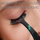 False Eyelash Applicator: Eyelash Extensions Tweezers for Easy Lash Application and Removal – Adjust and Repair Your Lashes in an Instant – Stainless Steel (Floral Black) Rapid Vitality