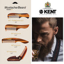 Kent A 81T X-Small Gentleman's Beard and Mustache Pocket Comb, Fine Toothed Pocket Size for Facial Hair Grooming and Styling. Saw-cut of Quality Cellulose Acetate, Hand Polished. Hand-Made in England KENT