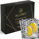 ALLUREY 24K Gold Collagen Under Eye Mask, Anti-aging and Anti-wrinkle Effect, Moisturizes, Reduces Puffiness and Dark Circles, Under Eye Patches (15 Pairs) ALLUREY