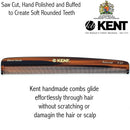 Kent F3T Handmade Dressing Table Comb for Men and Women, All Fine Tooth Hair Comb Straightener for Everyday Grooming Styling Hair, Beard and Mustache, Saw Cut and Hand Polished, Made in England KENT
