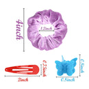 R HORSE 150 Pcs Velvet Hair Scrunchies Hair Snap Clips Set 20Pcs Velvet Hair Scrunchies 80Pcs Candy Color Snap Clips 50Pcs Mini Butterfly Claw Clips 90s Hair Barrettes Hair Accessories for Women Lady R HORSE