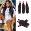 Ayisha Human Hair Water Wave Bundles Brazilian Virgin Hair Water Wave 9A Brazilian Hair Natural Water Curly Wave 3 Bundles 100% Unprocessed Human Hair Extensions Natural Black Color Ayisha