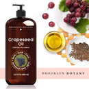 Brooklyn Botany Grapeseed Oil for Skin – 100% Pure and Cold Pressed – Carrier Oil for Essential Oils, Aromatherapy and Massage – Moisturizing Skin, Hair and Face – Therapeutic Grade – 16 fl Oz Brooklyn Botany Store