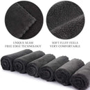 SUNLAND Microfiber Face Makeup Remover Cloth Reusable Facial Cleansing Towel Ultra Soft Face Washcloth 11inchx 11inch (6pack, dark grey) SUNLAND Store