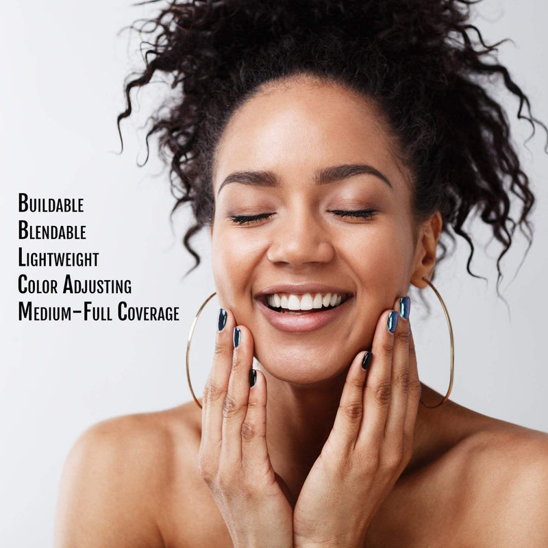 BaeBlu Organic Aloe-Based LUX Liquid Foundation, Natural Vegan Gluten-Free Made in USA, Hazelnut BaeBlu