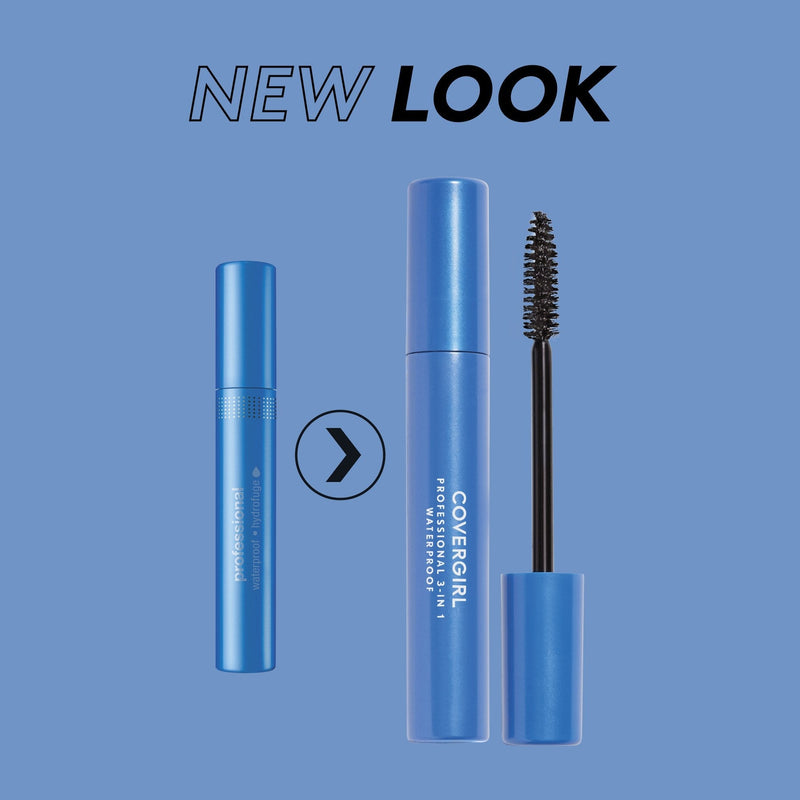 COVERGIRL Professional 3-in-1 Waterproof Mascara, Very Black 225, (Packaging May Vary), 0.3 Fl Oz (Pack of 1) COVERGIRL