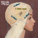 Style Icon 41" Lace Front Wigs Long Wavy Synthetic Wigs with Baby Hair Half Hand Tied 130% Density Wigs (1.5"4" Simulated Scalp, 613) Style Icon Store