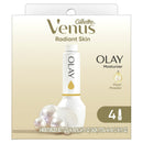 Gillette Venus Radiant Skin Pearl Powder Olay razor moisturizer refills, 4ct, White Gillette Venus