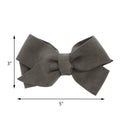 Suede Hair Bow For Girls -Olive Motique Accessories