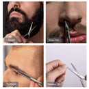 Beard Scissors, Stainless Steel Scissors for Beard, Mustache, Eyebrow, Nose Hair by HAWATOUR HAWATOUR