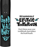 Made by Dentists Sonic X Electric Toothbrush – Rechargeable Kids Sonic Toothbrush, 8X Plaque Removal, 2 Speed Modes, 2-Minute Timer 6 Brush Heads Included, Tweens Ages 7+, Good Vibes Only Edition Infinity Warehouse