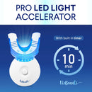 VieBeauti Teeth Whitening Kit - 5X LED Light Tooth Whitener with 35% Carbamide Peroxide, Mouth Trays, Remineralizing Gel and Tray Case - Built-In 10 Minute Timer Restores Your Gleaming White Smile VieBeauti