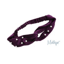 Velvet Knot Headwrap with Pearls - Purple Motique Accessories