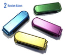 2 ALAZCO Folding Hair Brush With Mirror Compact Pocket Size Travel Car Gym Bag Purse Locker (2 Assorted Colors) ALAZCO