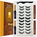Alcastar Magnetic Eyelashes with Eyeliner Kit, Synthetic Fiber, Natural Look, Waterproof, No Glue Required (BT-1022) Infinity Warehouse