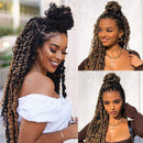 Passion Twist Bohemian Hair for Water Wave Braid Hair 18inch Ombre Long Bohemian Braids for Water Wave Crochet Braids Twist Synthetic Hair Extensions 7Packs Crochet Passion Twist Hair for Black Women Beauty Queen Store