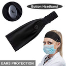 Headband with Buttons for Face Mask Holder Ear Protection Hair Covers for Nurses Doctors Elastic Headbands Sets Non Slip Ear Savers for Masks (D-2black 2gray) Zoldag