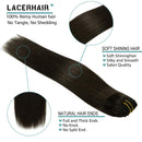 Lacer Hair Extensions Clip in Human Hair Natural Black