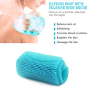 INNERNEED Food-grade Silicone Body Scrubber Shower Cleansing Brush Bath Exfoliating Skin Massage Tool, for Sensitive and all Kinds of Skin (Blue+Pink) INNERNEED