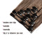 16 Inch Long Clip in Hair Extensions 100% Human Hair 65g Thin 8 Pcs 18 Clips Standard Weft Straight Clip on Human Hairpieces for Women Beauty