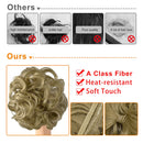 OMGREAT 2PCS Thick Updo Messy Hair Buns Curly Wavy Ponytail Extensions Hairpieces juva bun Hair Scrunchies for Women Girls Color Medium Brown OMGREAT